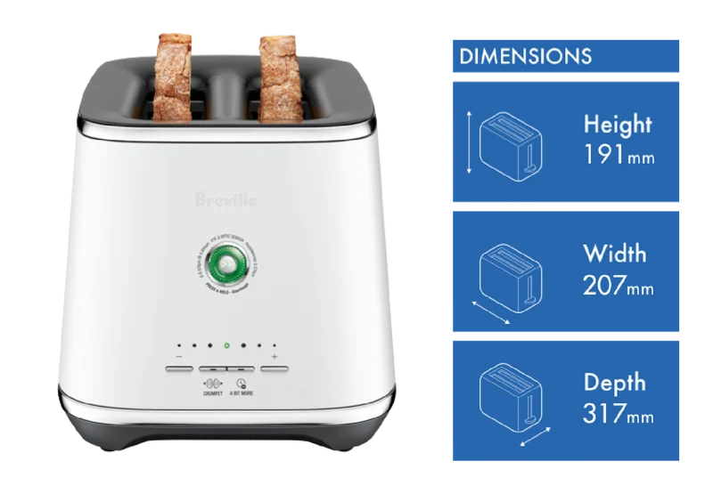 Breville The Eye Q 850 Auto 2 Slice Sea Salt Toaster