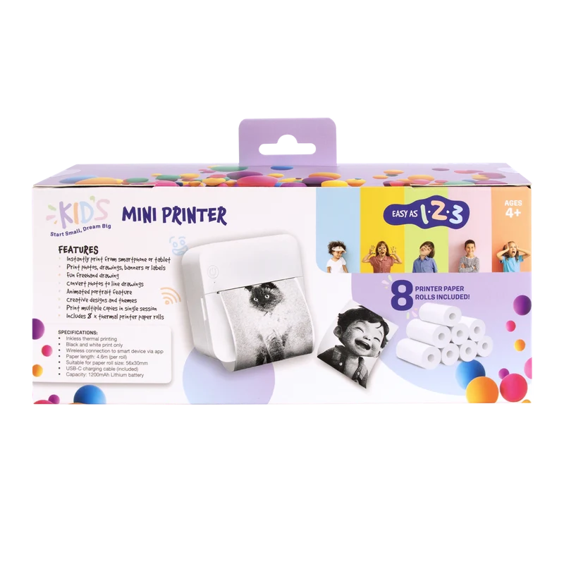 Crest Kids Wireless Mini Printer Mega-Bundle