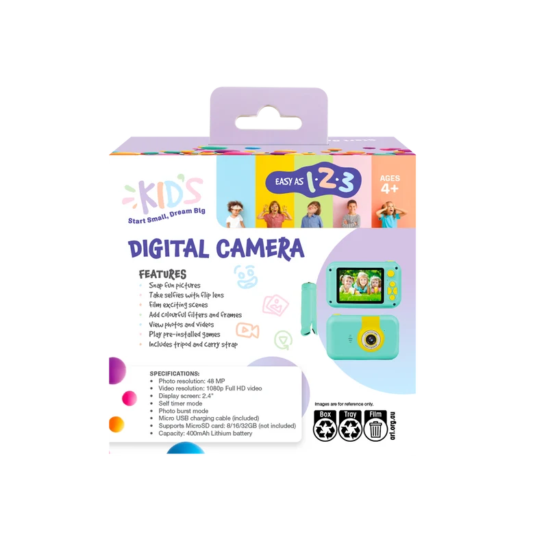 Crest Kids Digital Camera with Flip Lens (Green)