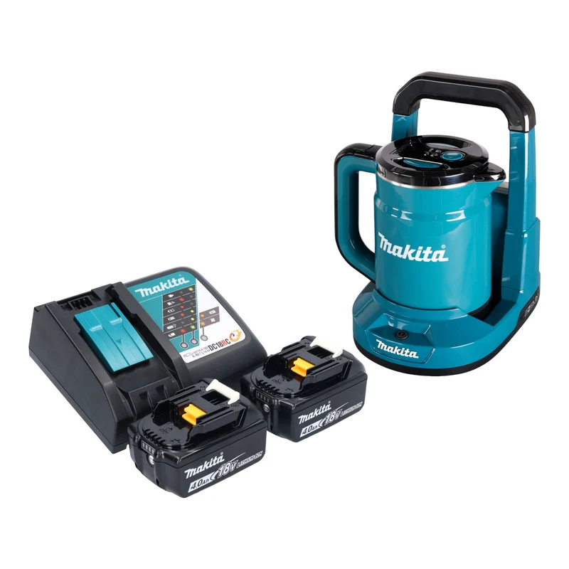 Makita DKT 360 RM2 Akku Wasserkocher 36 V ( 2x 18 V ) 0,8 L + 2x Akku 4,0 Ah + Ladegerät