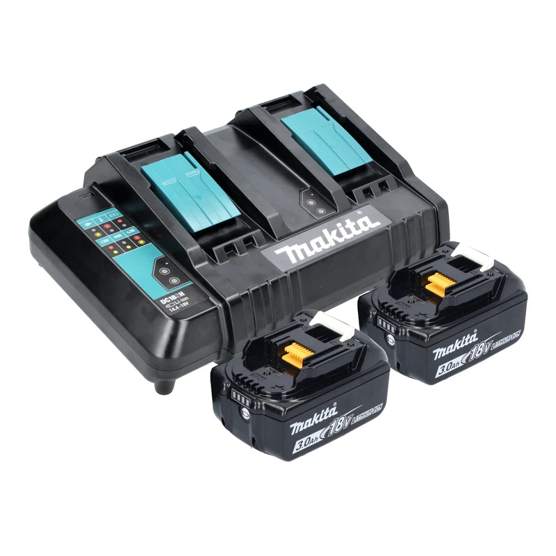 Makita DKT 360 CF2 Akku Wasserkocher 36 V ( 2x 18 V ) 0,8 L + 2x Akku 3,0 Ah + Doppelladegerät