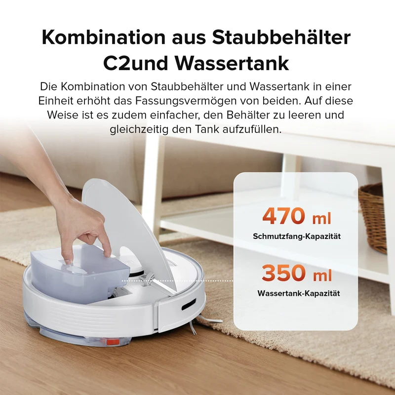 Roborock Q7 Max Saugroboter und Wischmopp mit 4200 Pa Saugleistung.