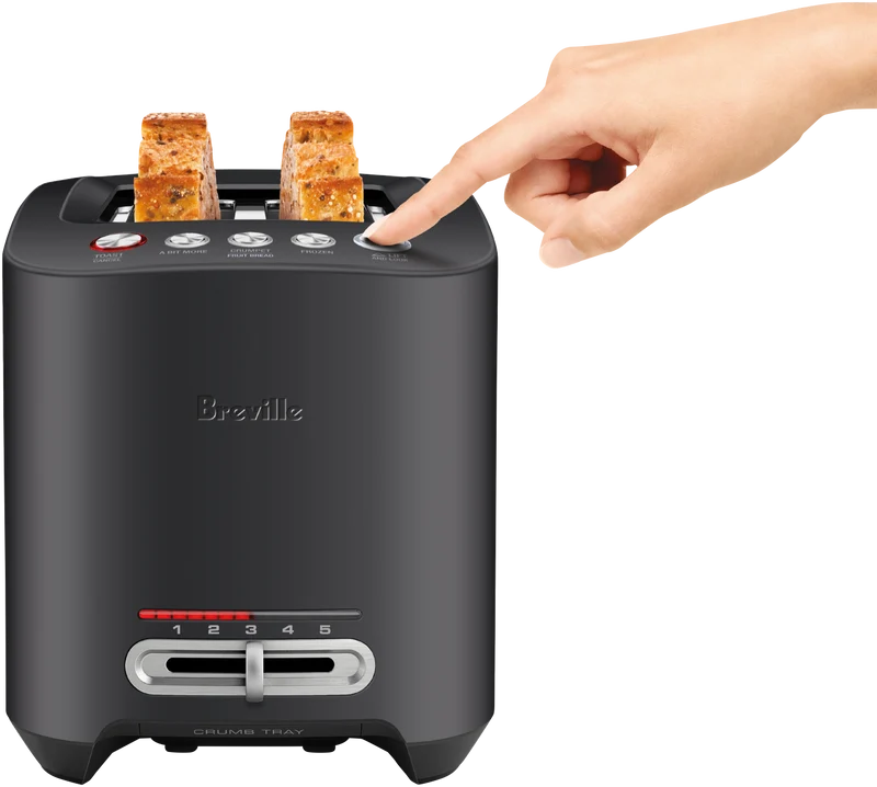 Breville The Smart Toaster 4 Slice Long Slot Black Truffle