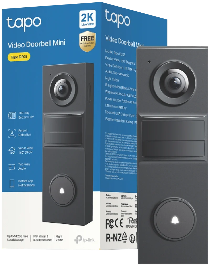 TP-LINK Smart 2K Video Doorbell Mini