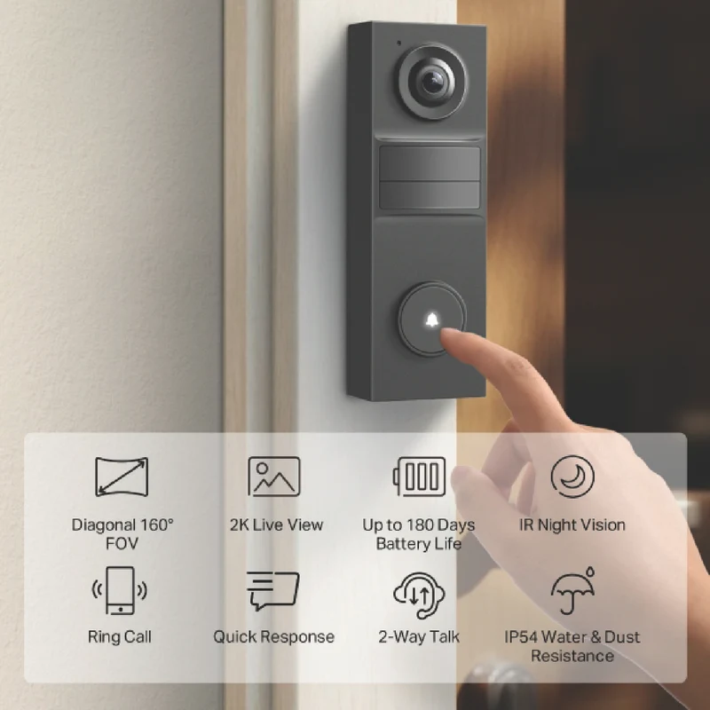 TP-LINK Smart 2K Video Doorbell Mini
