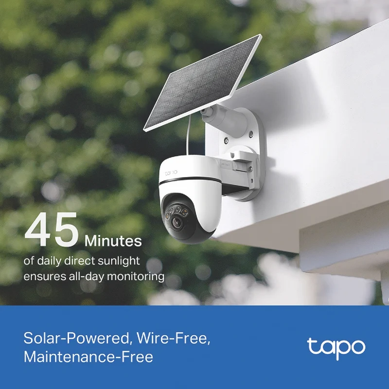 TP-LINK 2K Solar-Powered Pan/Tilt Security Camera Kit