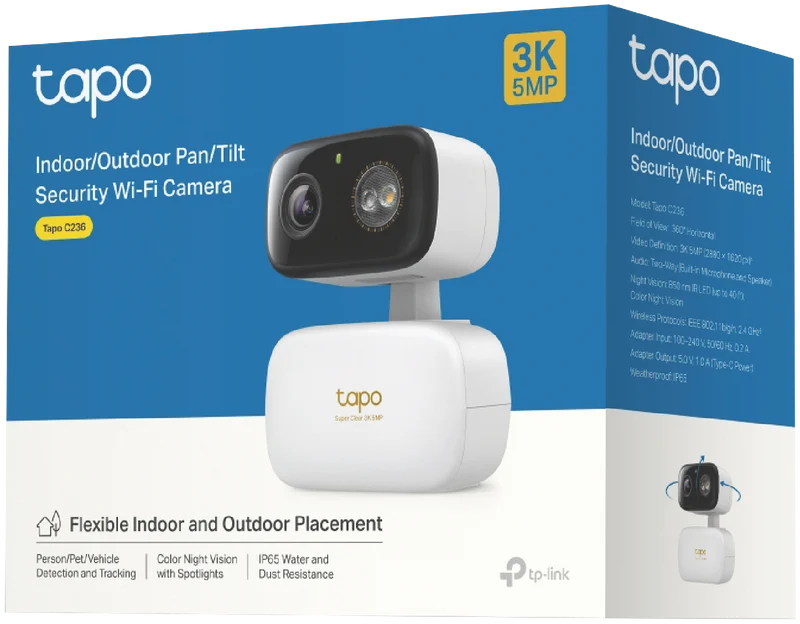 TP-LINK 3K Indoor/Outdoor Pan & Tilt Home Security Camera