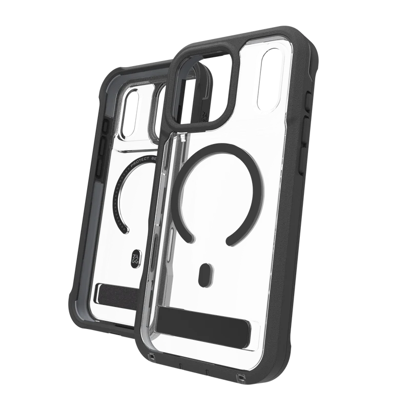 ZAGG iPhone 17 Pro Max Rainier Snap Kickstand + Camera Control Button Case Black