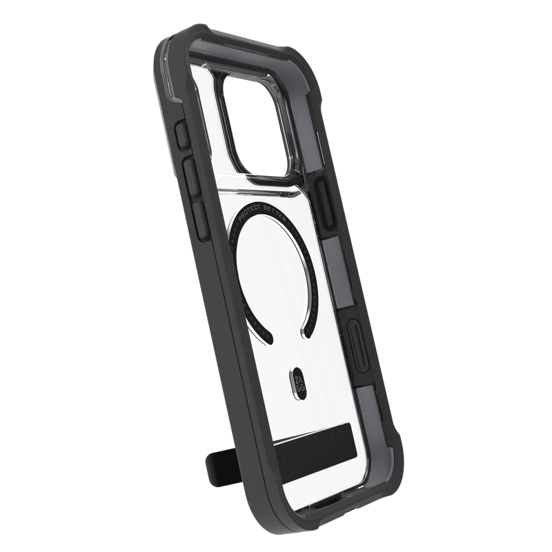 ZAGG iPhone 17 Pro Max Rainier Snap Kickstand + Camera Control Button Case Black
