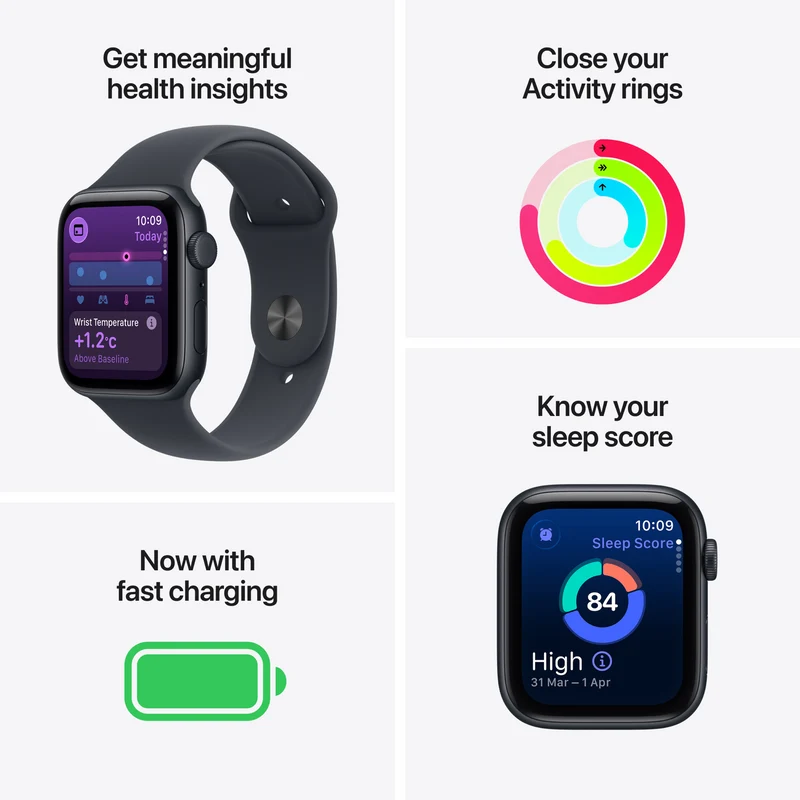 Apple Watch SE 3GPS44mmMidnight Aluminium Case - Midnight Sport Band M/L