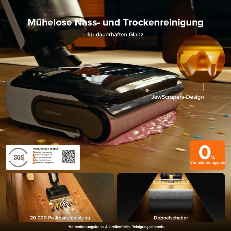 Roborock F25 Combo 5-in-1 Nass- und Trockensauger mit Kostenlose Reinigungslösung