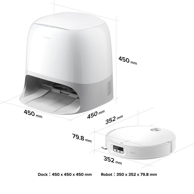 Roborock Qrevo CurvX Saugroboter mit Multifunktions-Dockingstation 3.0 Thermo+, 22.000 Pa HyperForce®-Saugkraft