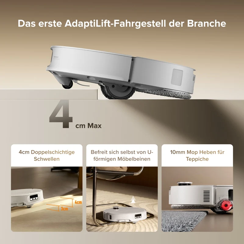 Roborock Qrevo CurvX Saugroboter mit Multifunktions-Dockingstation 3.0 Thermo+, 22.000 Pa HyperForce®-Saugkraft