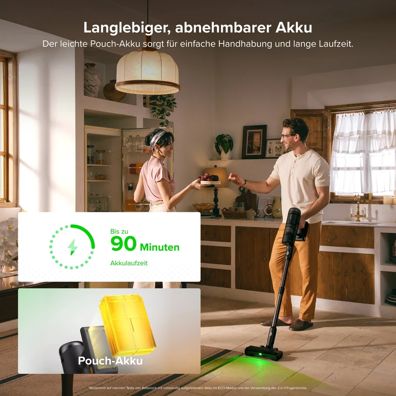 Roborock H60 Hub Ultra Akku-Staubsauger mit Absaugstation