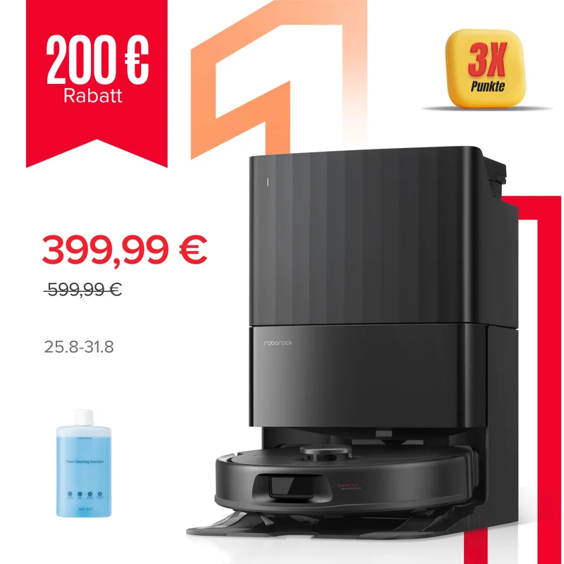 Roborock QV 35A Saugroboter Set mit Wischfunktion, 8000Pa Saugkraft(verbessert von Qrevo S)