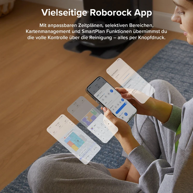 Roborock QV 35A Saugroboter Set mit Wischfunktion, 8000Pa Saugkraft(verbessert von Qrevo S)