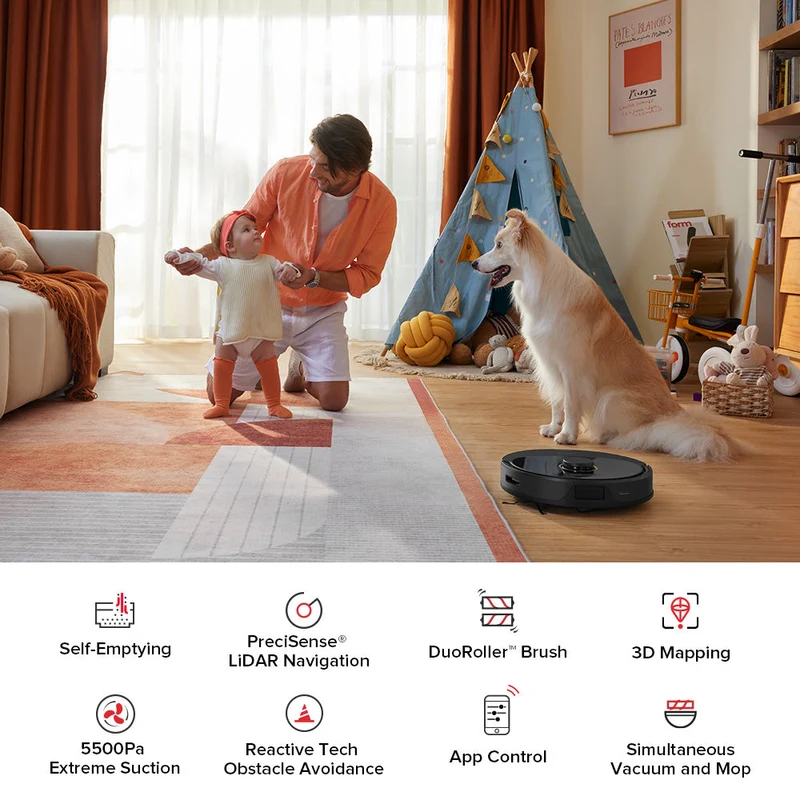 Roborock Q8 Max+ Robot Vacuum and Mop with Auto-Empty Dock