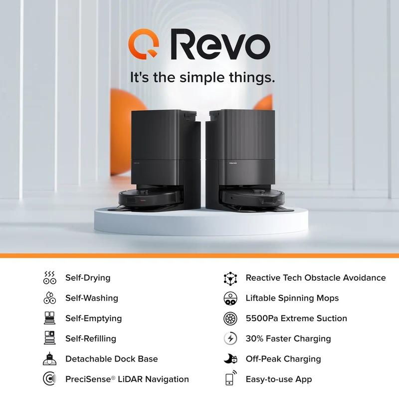 Roborock Qrevo Robot Vacuum with Multifunctional Dock