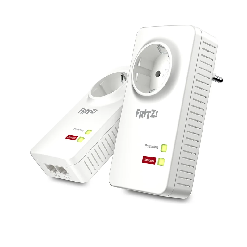 FRITZ!Powerline 1220 Set – 1.200 MBit/s mit 2x Gigabit-LAN pro Adapter