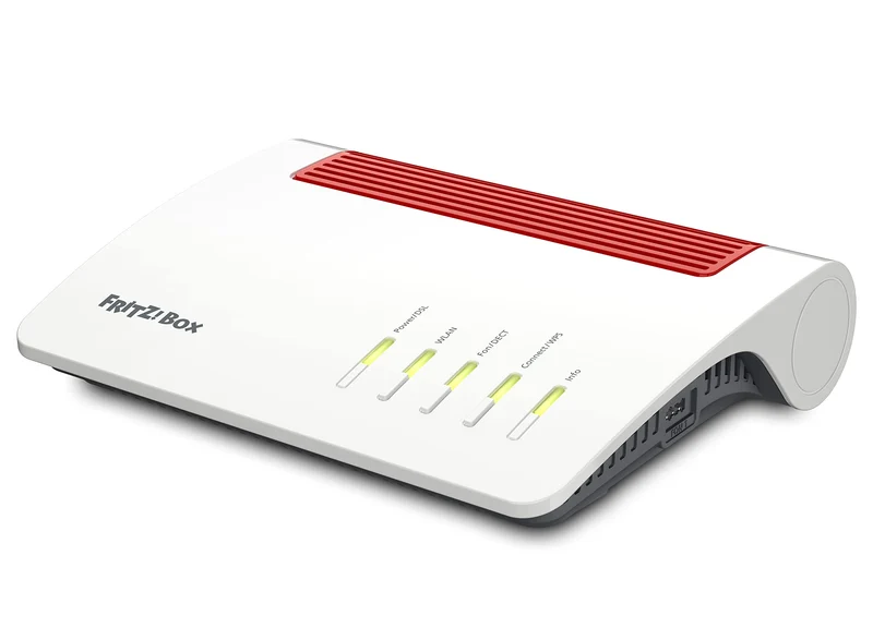 AVM FRITZ!Box 7590 AX (Wi-Fi 6, 2.400 + 1.200 Mbit/s, VDSL 300, Mesh, DECT, DE-Version) (Generalüberholt), Weiß