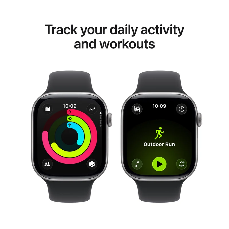 Apple Watch Series 11GPS46mmSpace Grey Aluminium Case - Black Sport Band M/L
