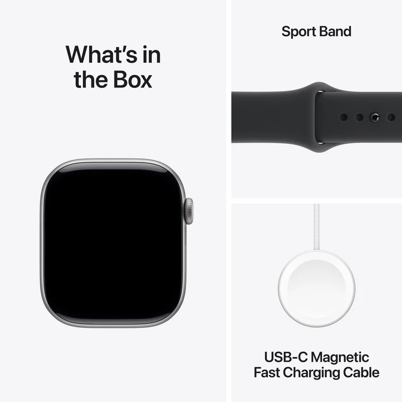 Apple Watch Series 11GPS46mmSpace Grey Aluminium Case - Black Sport Band M/L