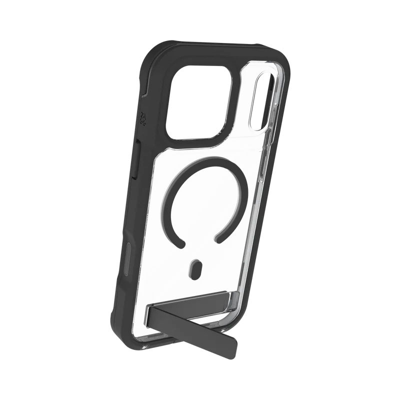 ZAGG iPhone 17 Pro Rainier Snap Kickstand + Camera Control Button Case Black