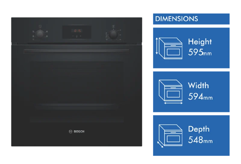 Bosch Series 2, 60cm Electric Oven, Black