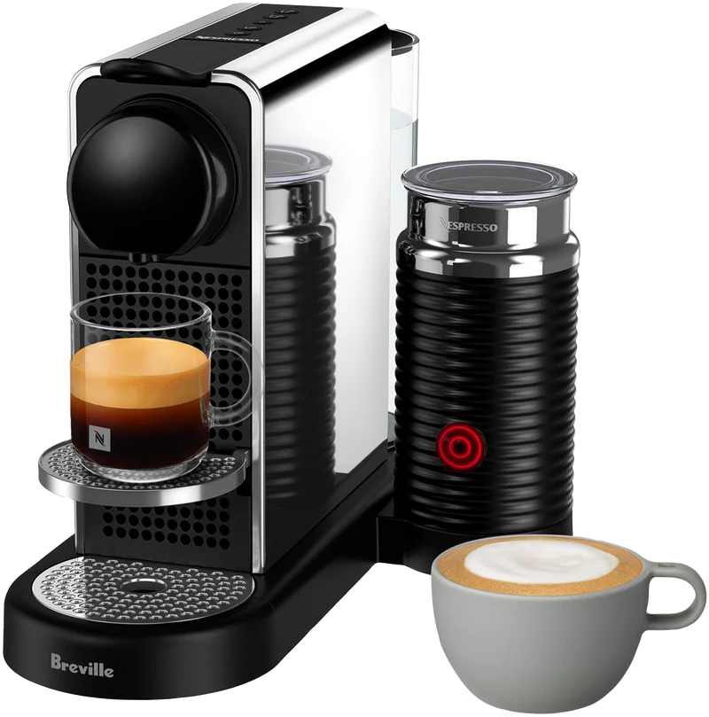 Nespresso CitiZ and Milk Capsule Coffee Machine Platinum Polished Stainless Steel