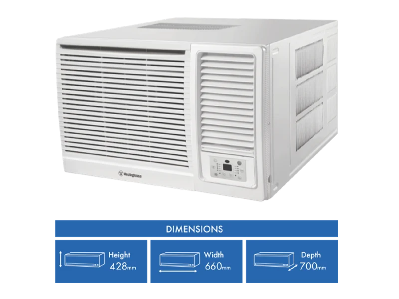 Westinghouse C3.9 kW, H3.6 kW Reverse Cycle Box Aircon W/ LCD Remote