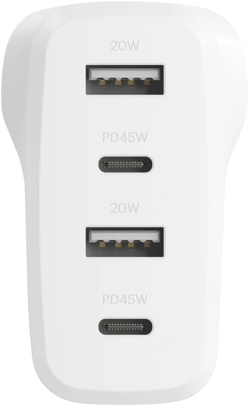 Cygnett Powerplus 45W Multiport Wall Charger White
