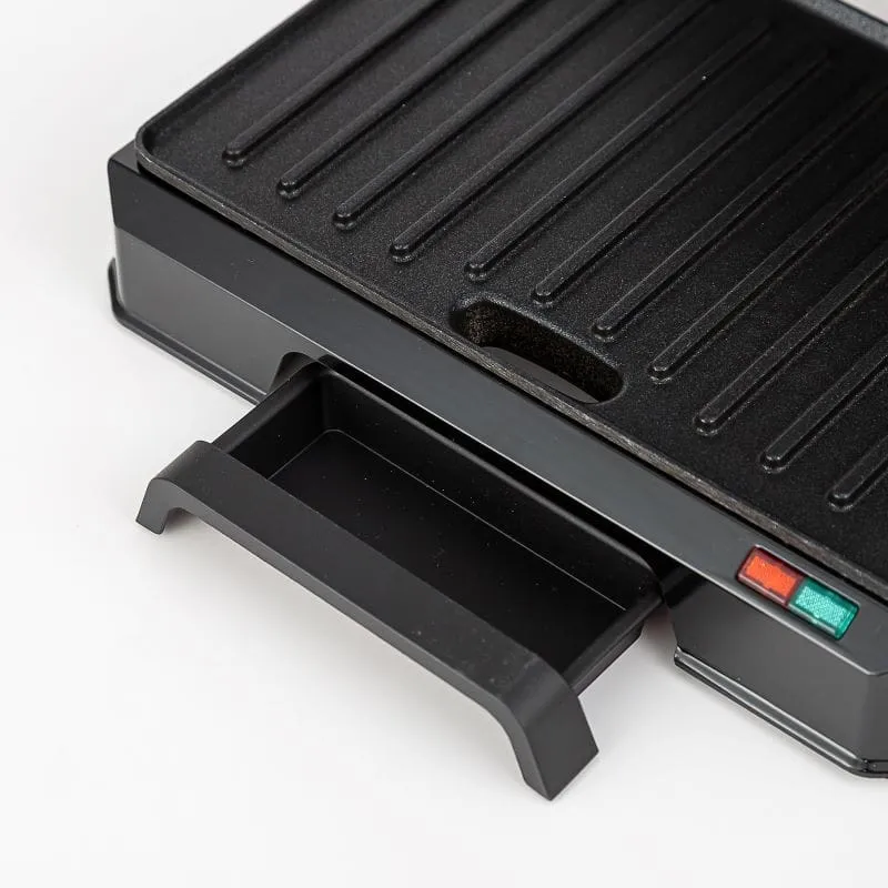 Kölax Elektrischer Kontaktgrill – 2-in-1, 1000W, PTFE-frei, Sandwichmaker & Tischgrill