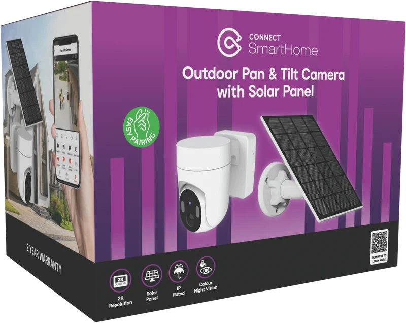 Connect SmartHome 2K Outdoor Pan & Tilt Camera with Solar