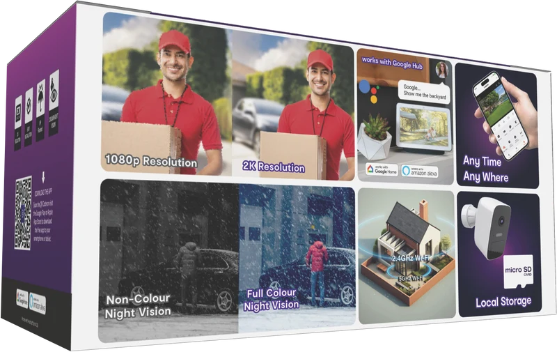 Connect SmartHome 2K Outdoor Camera 4 Pack