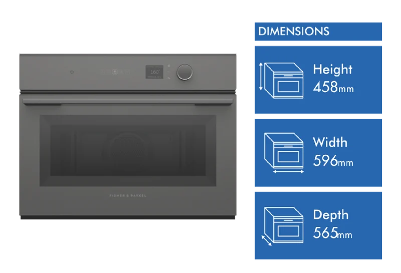 Fisher & Paykel 60cm Series 7 Built In Minimal Combination Compact Microwave Oven