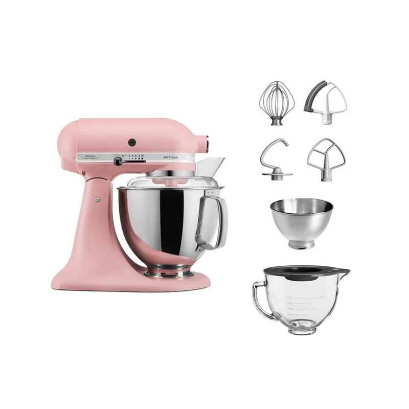 KitchenAid 4,8 L 5KSM175 Artisan Küchenmaschine Glasset mit Glasschüssel