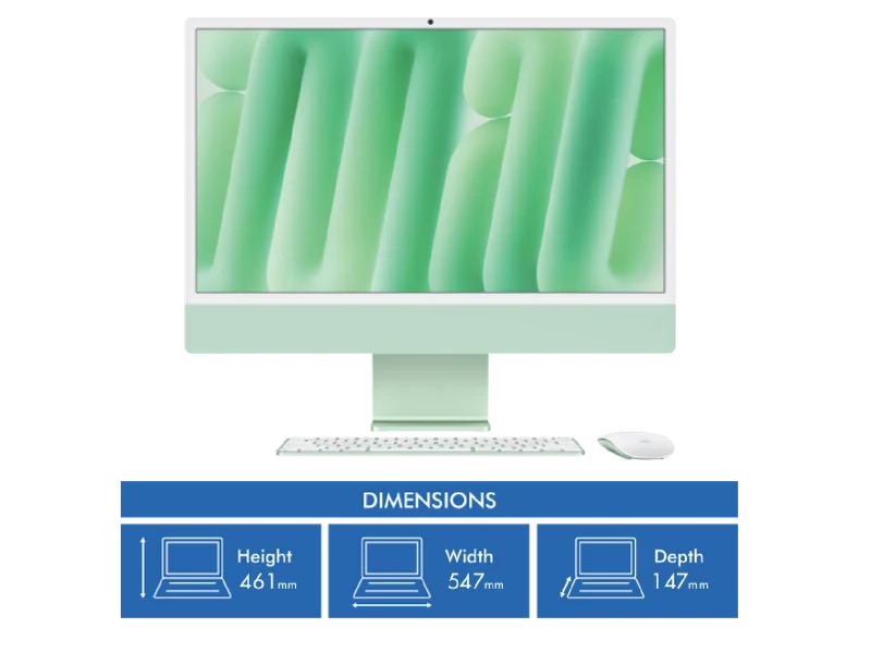 Apple iMac 24" Retina 4.5K Display with M4 chip 10-core GPU 24GB 512GB - Green