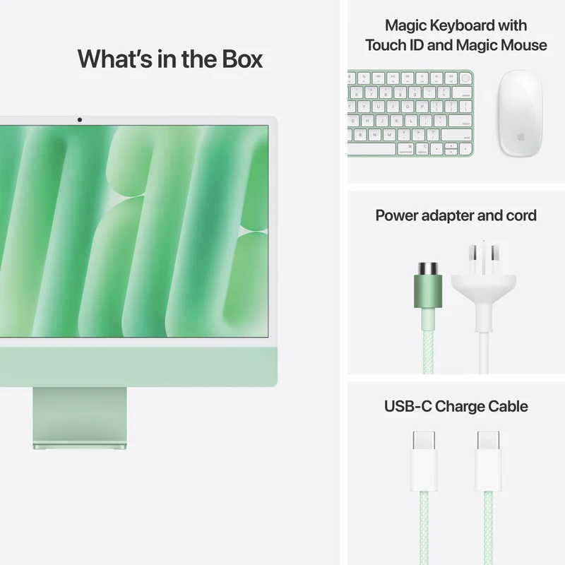Apple iMac 24" Retina 4.5K Display with M4 chip 10-core GPU 24GB 512GB - Green