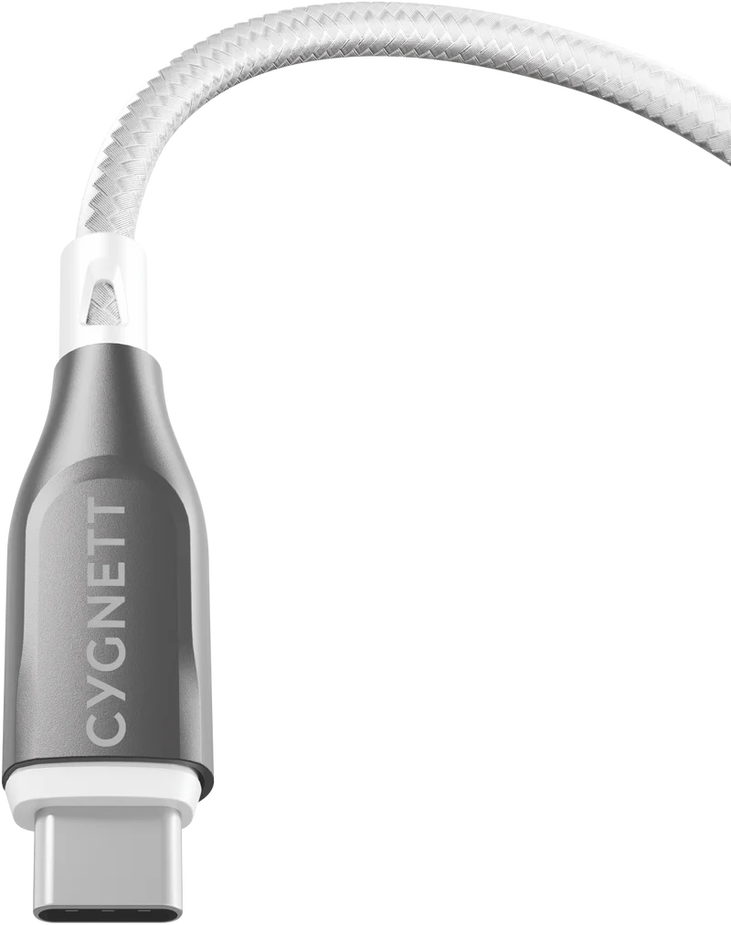 Cygnett USB 2.0 Armoured braided USB A USB C 1m White