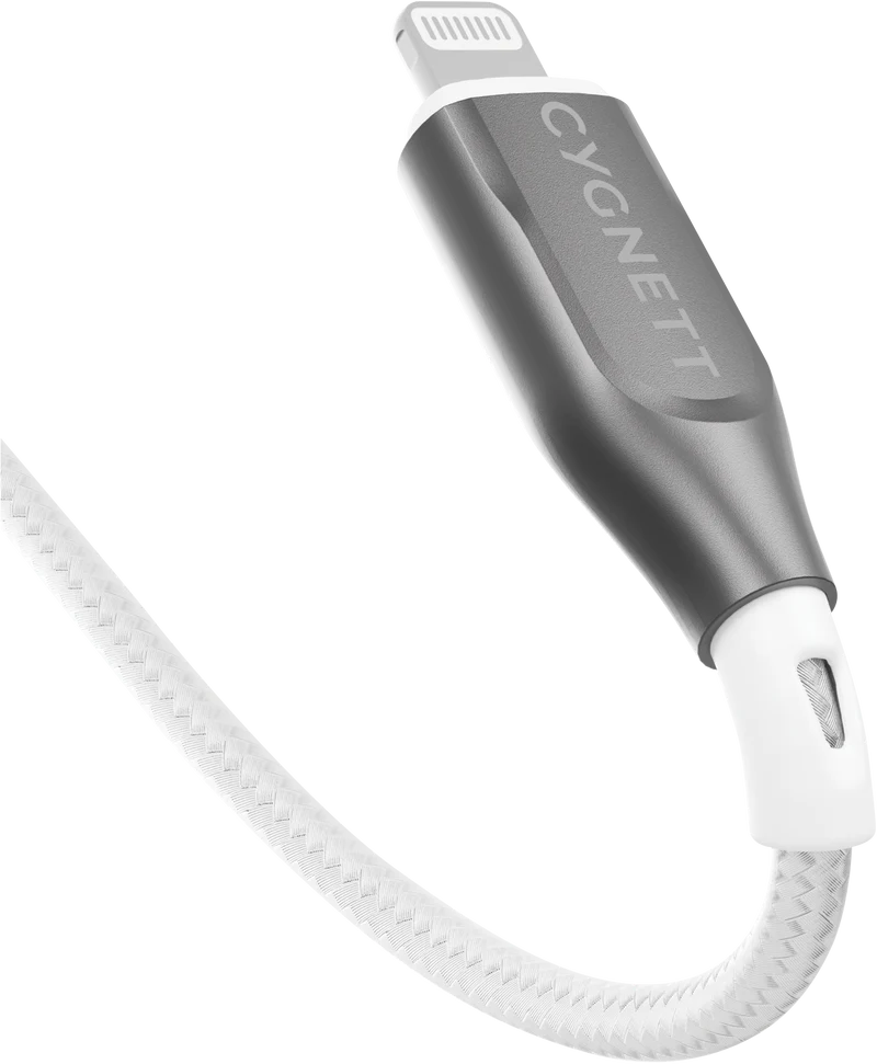 Cygnett USB 2.0 Armoured braided USB C Lightning 1m White