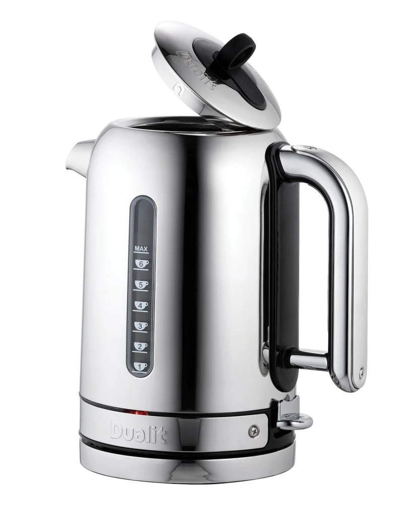 Dualit Frühstücksset inkl. 3er Toaster (inkl. Sandwichzange) + 1,7 L Wasserkocher und Brötchenaufsatz
