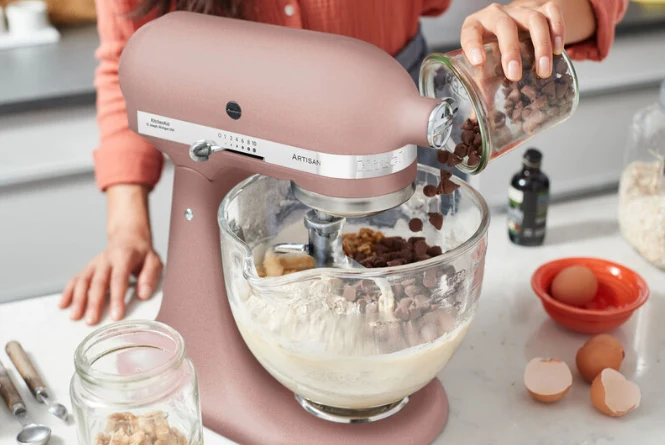KitchenAid 4,8 L 5KSM185 Artisan Küchenmaschine Breadlover Messerschmidt Getreidemühlenvorsatz, Brotbackschüssel