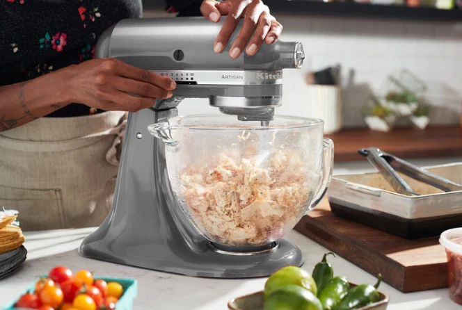 KitchenAid 4,8 L 5KSM185 Artisan Küchenmaschine Breadlover Messerschmidt Getreidemühlenvorsatz, Brotbackschüssel