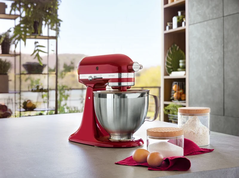 KitchenAid 4,8 L 5KSM185 Artisan Küchenmaschine Breadlover Messerschmidt Getreidemühlenvorsatz, Brotbackschüssel