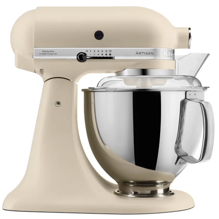 KitchenAid 4,8 L 5KSM175 Artisan Küchenmaschine Breadlover mit Messerschmidt Getreidemühlenvorsatz + Brotbackschüssel