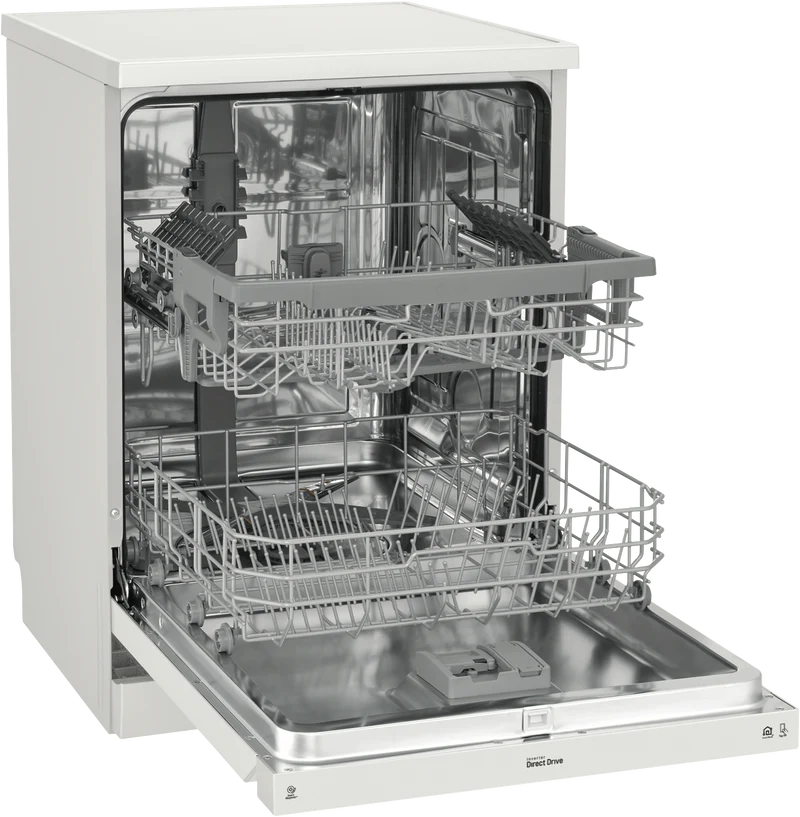 LG 60cm 14 Place QuadWash Freestanding Dishwasher, White