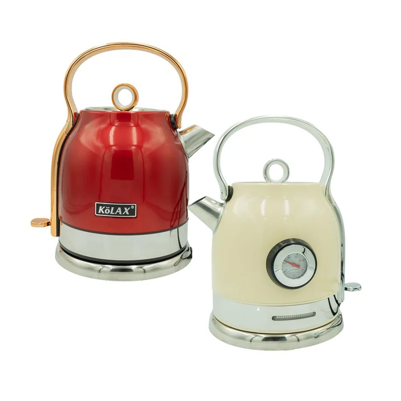 Kölax Retro Wasserkocher – 2L, Retro-Design, für Büro, Hotellerie & Showroom