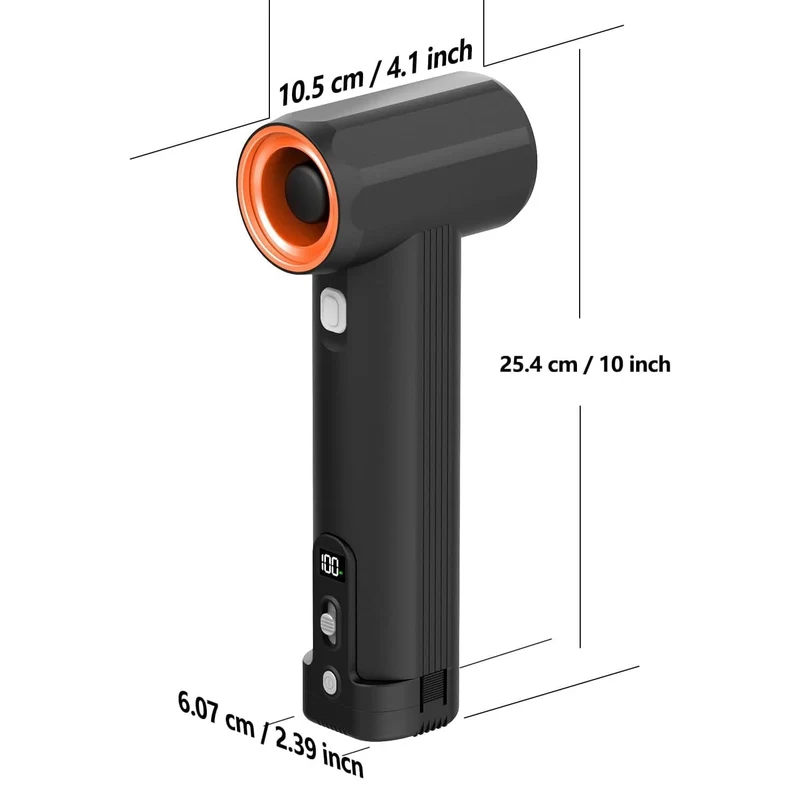 KiCA Jet Fan MAX – 785W, 331 km/h, 24'000 mAh, USB-C, 100-stufige Regelung