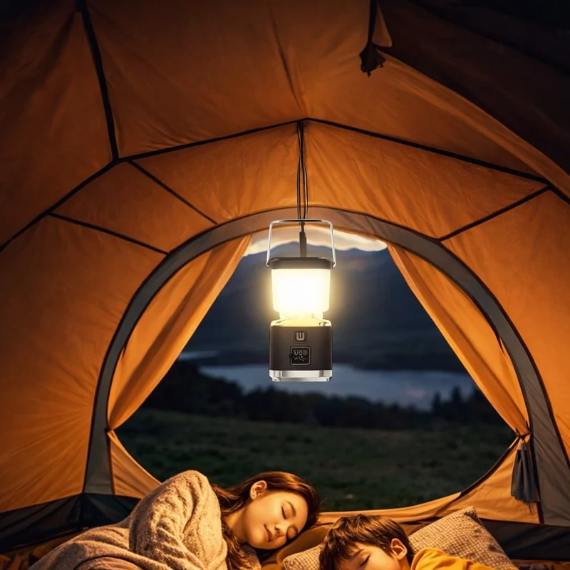 Kompakte LED Camping-Laterne mit USB-C & 3 Lichtmodi