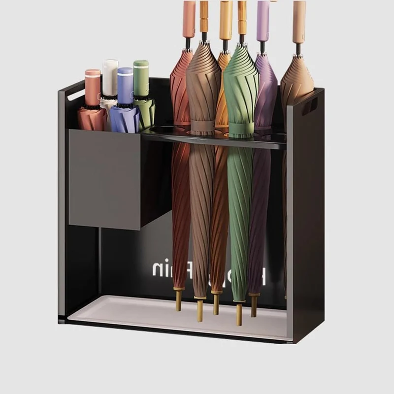 Kanuti Regenschirmständer – 12 Plätze, 40x15,5x35,5 cm, Auffangschale, für Büro & Eingang